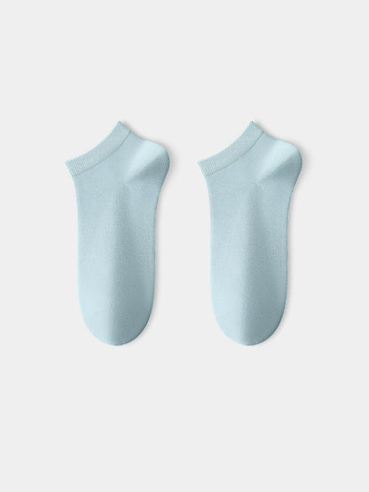 Women's Solid-Color Versatile Xinjiang Long-Staple Cotton Ankle Socks