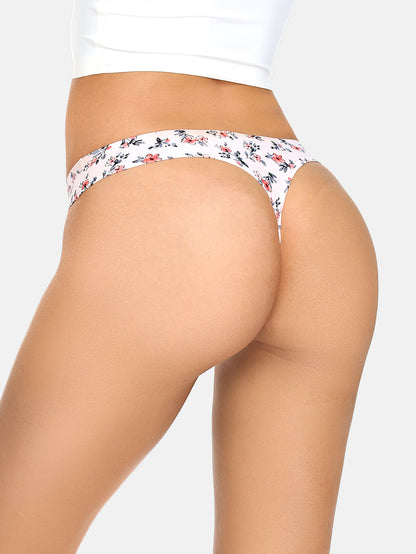 Women's Microfiber Low Rise No Show Thong 6-PACK 2925