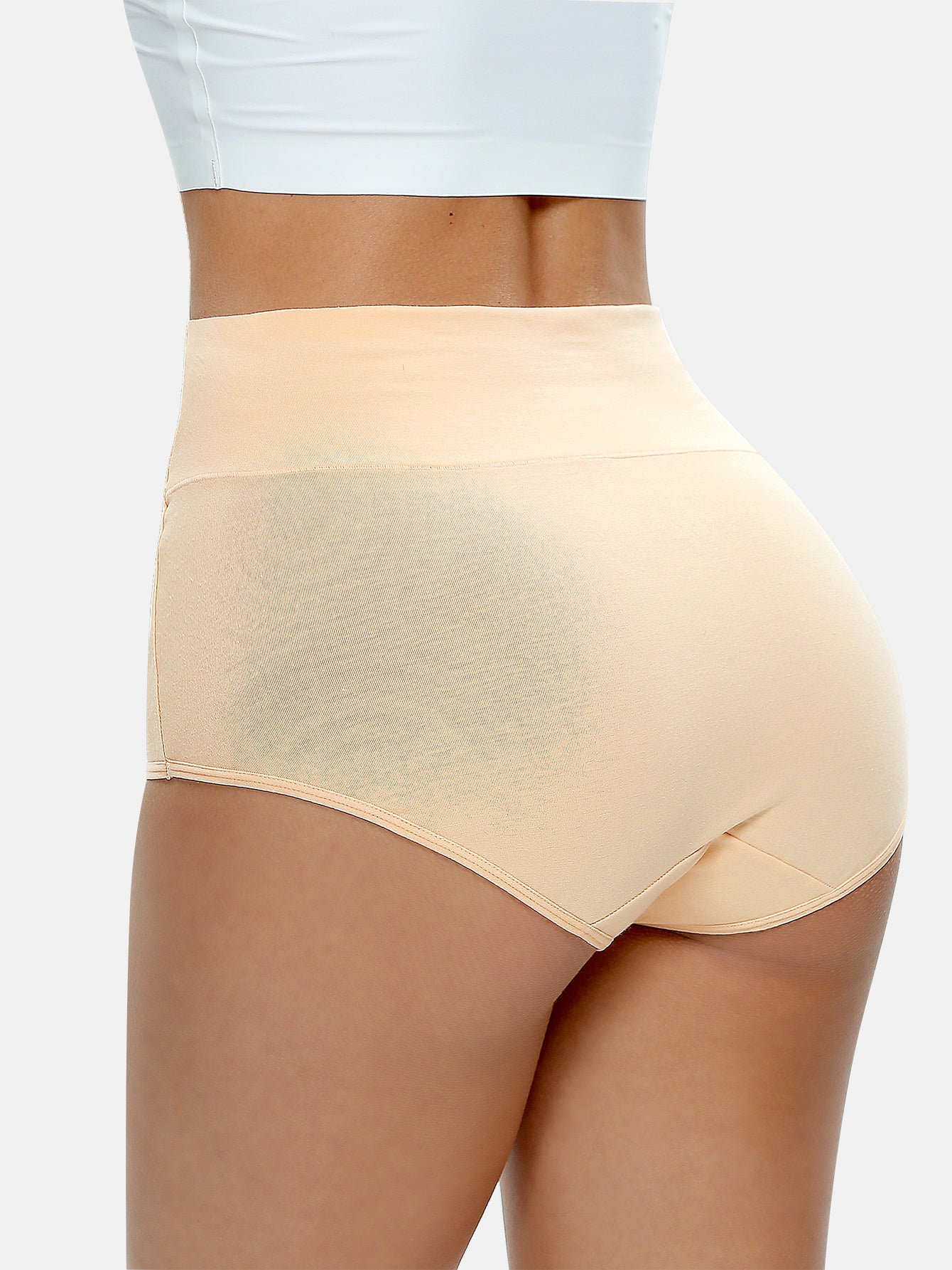 Wealurre Women's Comfort Cotton High Waist Underwear 5-Pack 1002