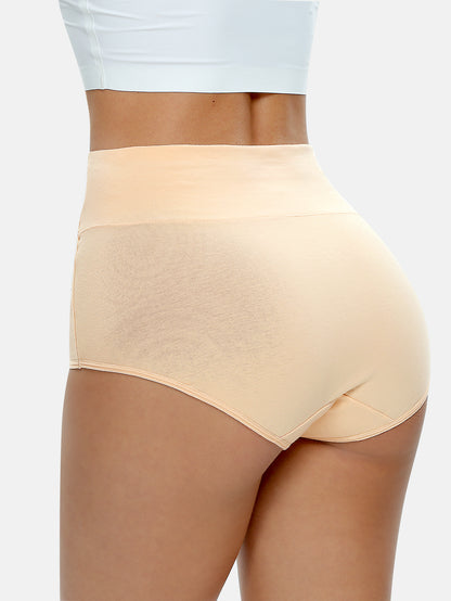 Wealurre Women's Comfort Cotton High Waist Underwear 5-Pack 1002