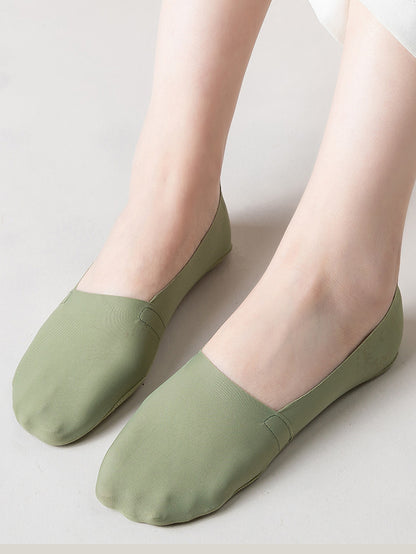 Women's Socks Breathable Summer Thin No Show Ice Silk Sock Silicone Non-Slip Bottom Absorb Sweat Boat Sock.