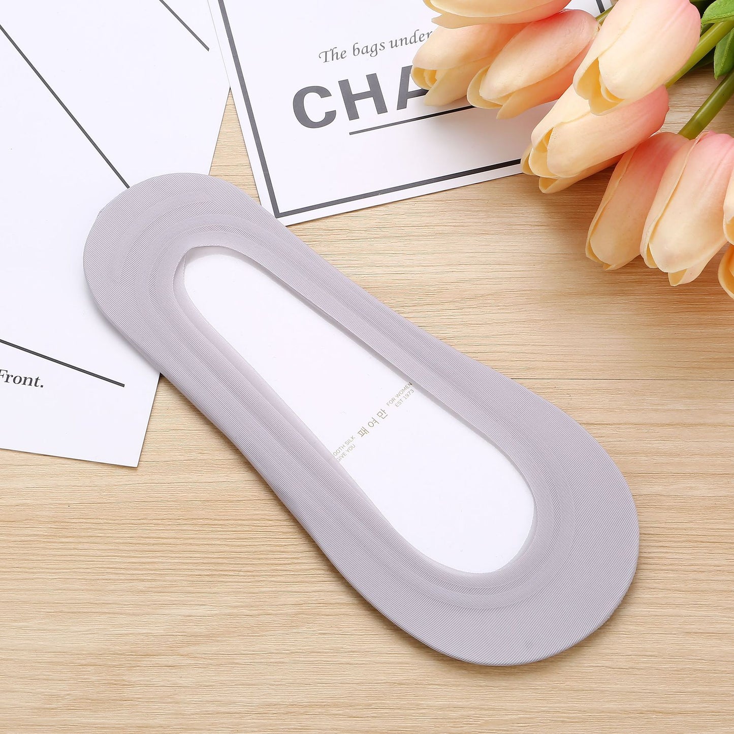 Socks Women's Super Invisible No Show Summer Thin Silicone Non-Slip Low Vamp Solid