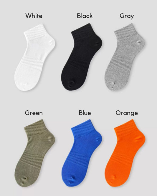 5 Pairs Unisex Cotton Crew Socks - Soft Breathable Comfort Ankle Socks, Moisture Wicking Anti Odor Everyday Socks for Men and Women