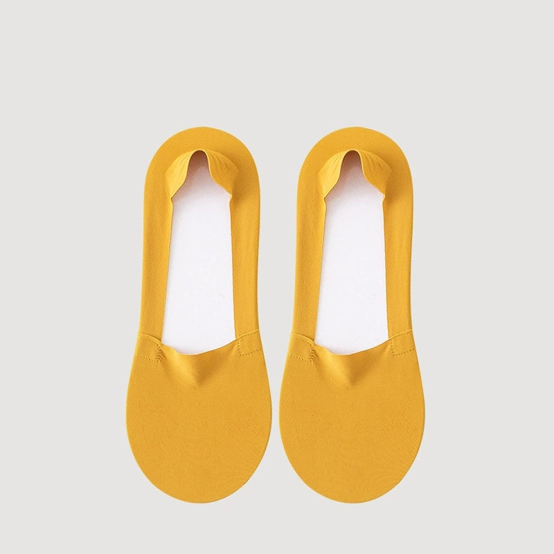 Women's Socks Breathable Summer Thin No Show Ice Silk Sock Silicone Non-Slip Bottom Absorb Sweat Boat Sock.