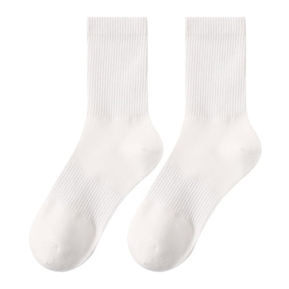 Women's 100% Cotton Socks - Autumn/Winter Sweat-Wicking & Odor-Resistant Seamless Knee-High Socks