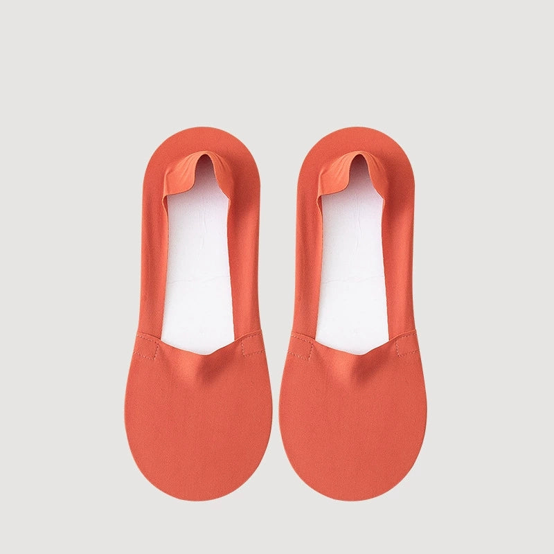 Women's Socks Breathable Summer Thin No Show Ice Silk Sock Silicone Non-Slip Bottom Absorb Sweat Boat Sock.