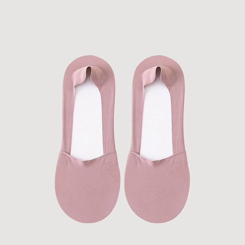 Women's Socks Breathable Summer Thin No Show Ice Silk Sock Silicone Non-Slip Bottom Absorb Sweat Boat Sock.