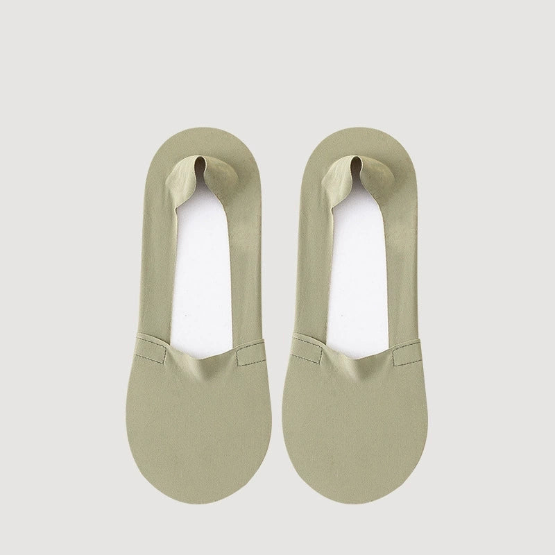 Women's Socks Breathable Summer Thin No Show Ice Silk Sock Silicone Non-Slip Bottom Absorb Sweat Boat Sock.