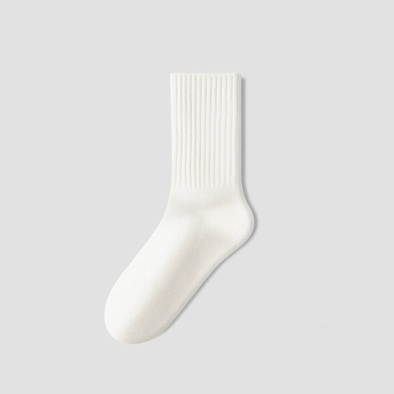 Women's 100% Cotton Socks - Autumn/Winter Sweat-Wicking & Odor-Resistant Seamless Knee-High Socks