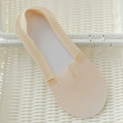 Women's Summer Lightweight Socks - Seamless, Invisible, Non-Slip, Stay-Up Short Socks