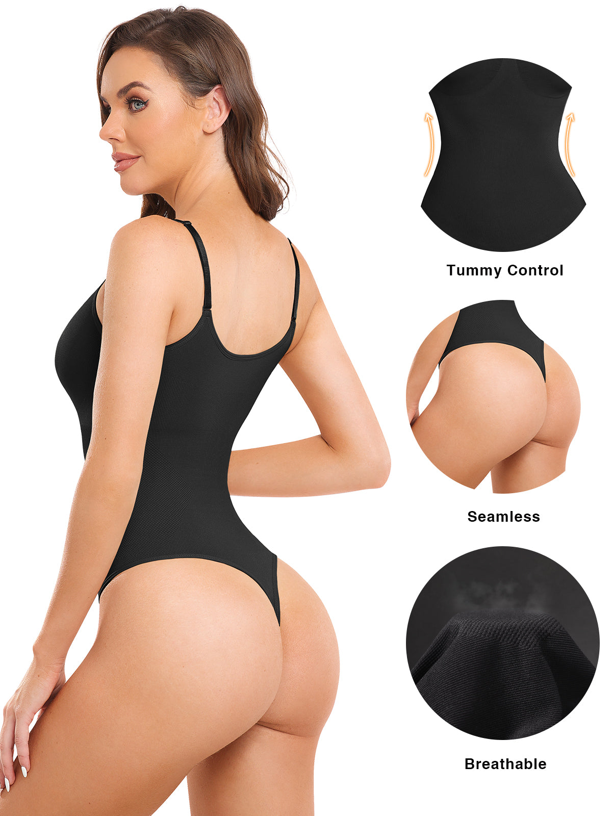 Shapewear for Women Tummy Control Seamless Shapewear Bodysuits Thong