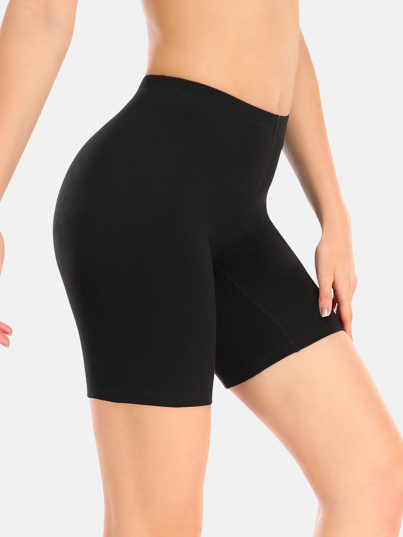 Women's High Waisted Anti-Chafing Slip Shorts – Soft Stretch Under Dress Shorts